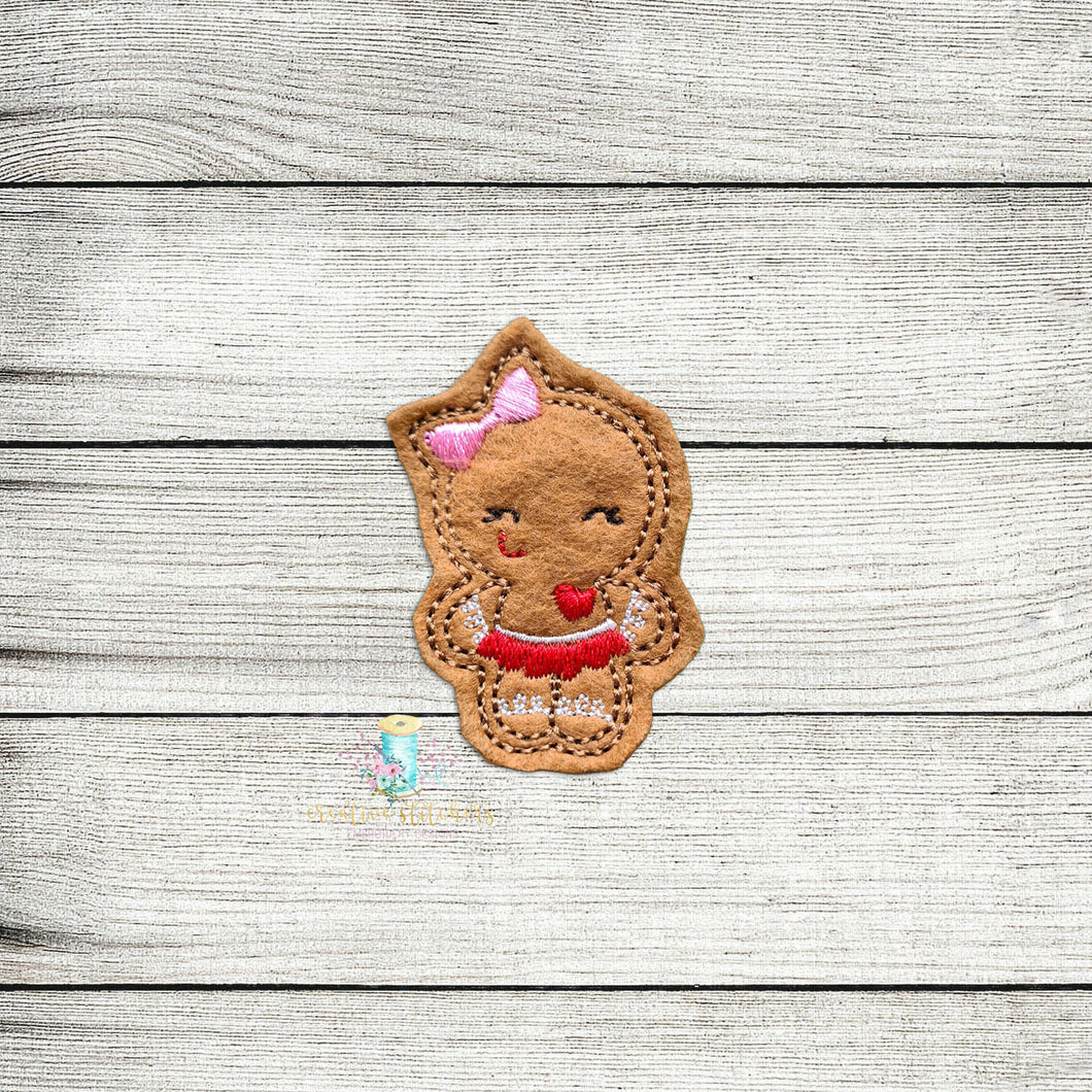 Gingerbread Sally Feltie Digital Embroidery Design File