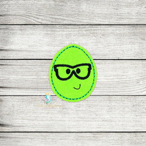 Green Easter Egg Feltie Digital Embroidery Design File