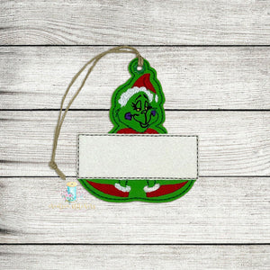 Mean One Ornament Digital Embroidery Design File