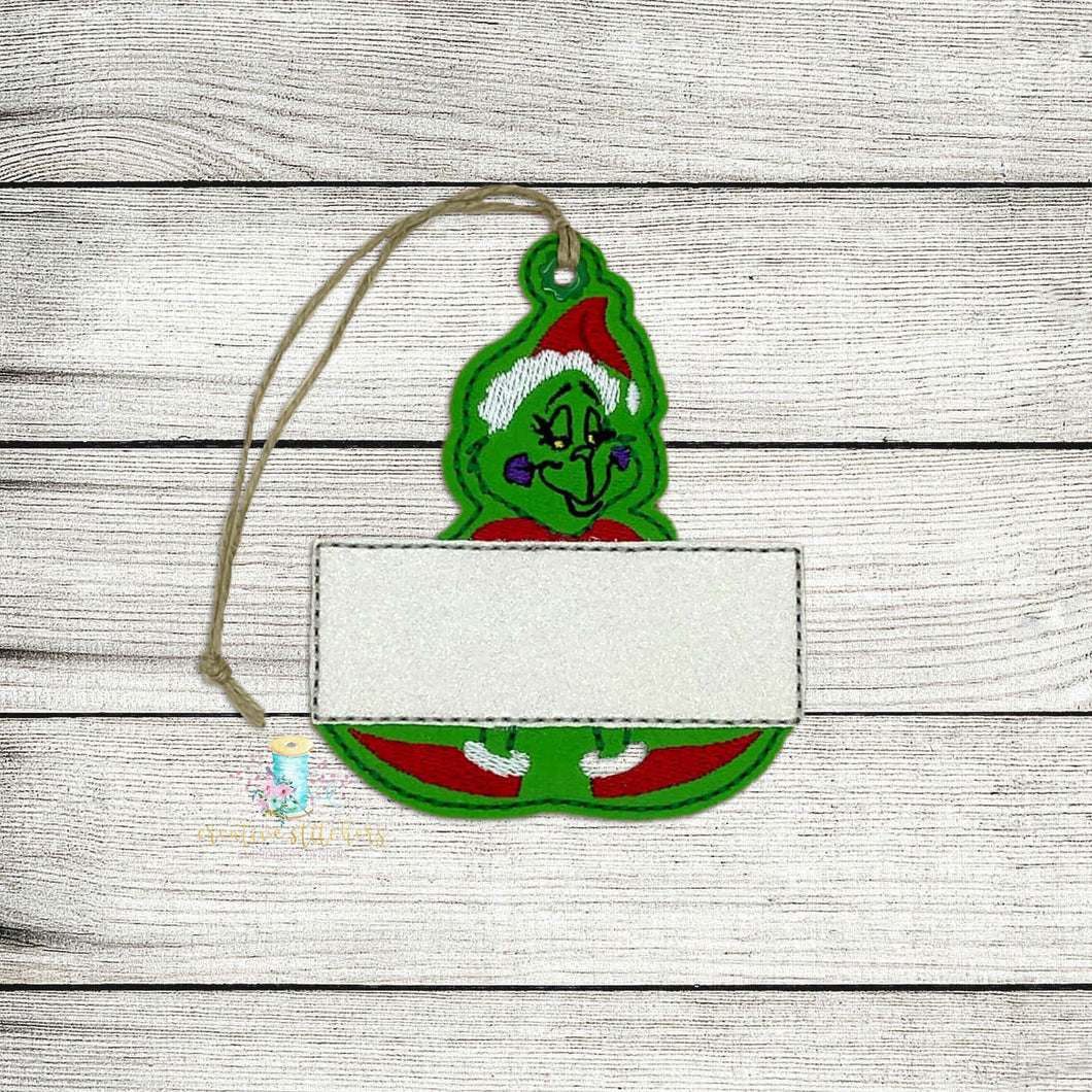 Mean One Ornament Digital Embroidery Design File