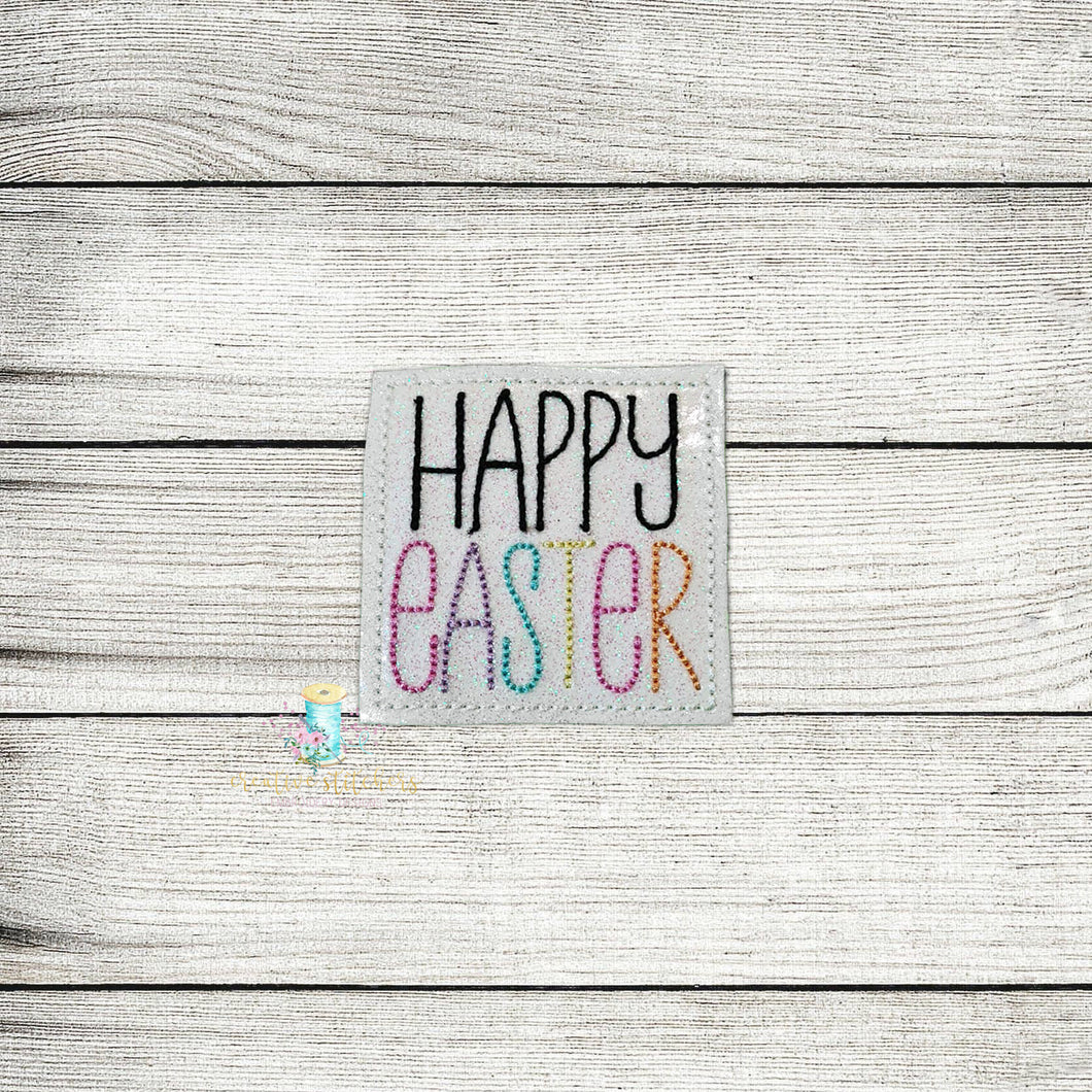 Happy Easter Feltie Digital Embroidery Design File