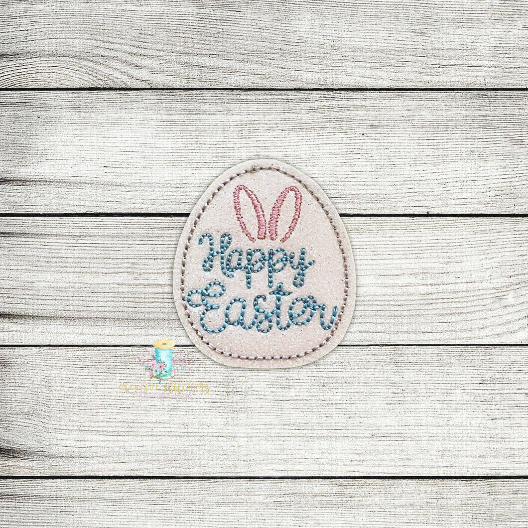 Happy Easter Feltie Digital Embroidery Design File