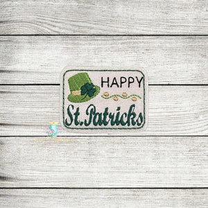 Happy St Patricks Feltie Digital Embroidery Design File