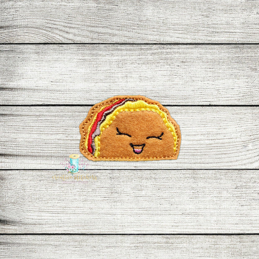 Happy Taco Feltie Digital Embroidery Design File