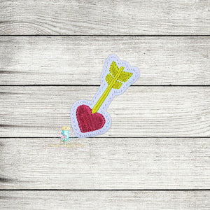 Heart Arrow Feltie Digital Embroidery Design File