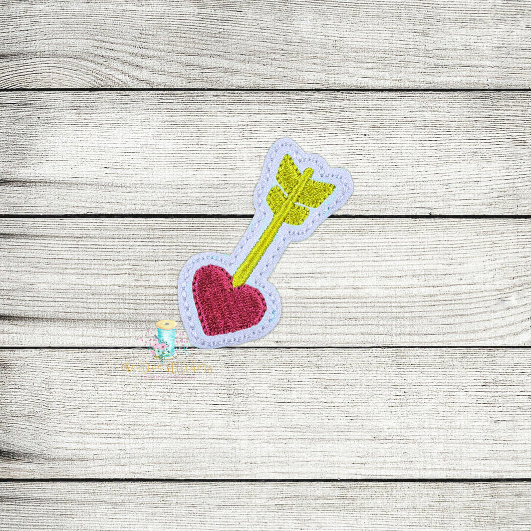 Heart Arrow Feltie Digital Embroidery Design File