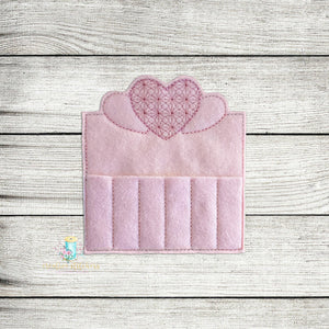 Heart Crayon Holder Digital Embroidery Design File