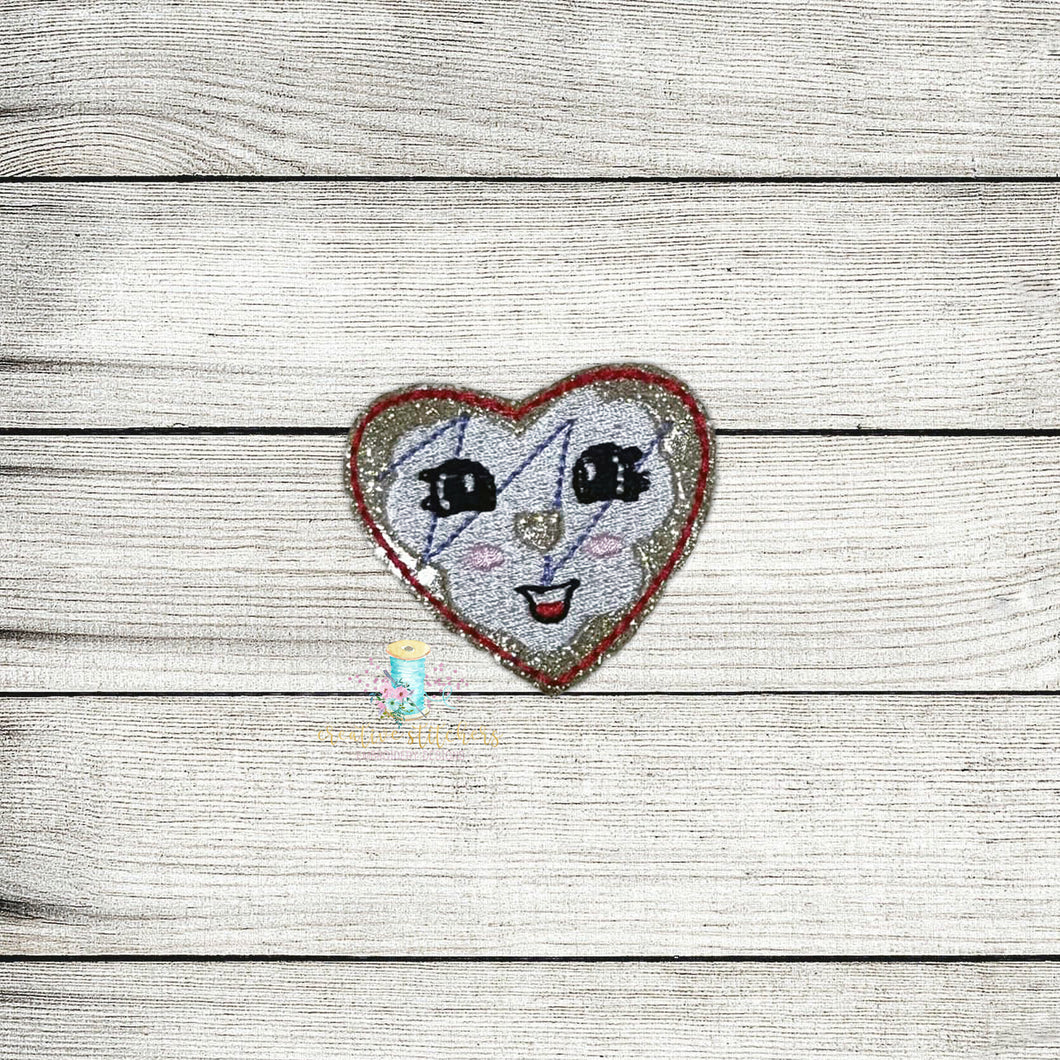 Heart Donut Feltie Digital Embroidery Design File