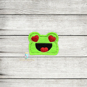 Heart Eye Frog Feltie Digital Embroidery Design File
