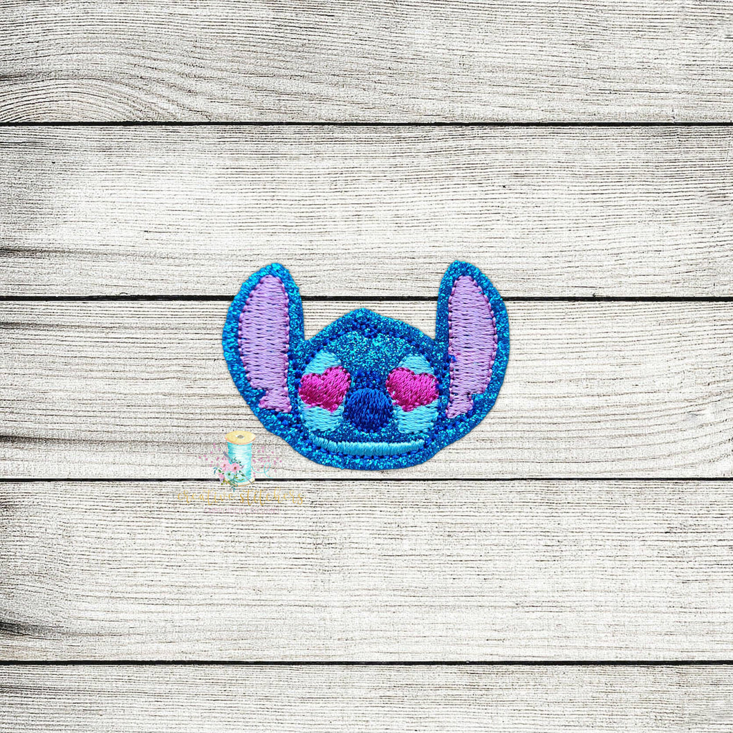 Heart Eye Alien Feltie Digital Embroidery Design File