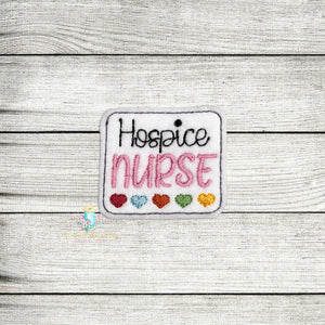 Hospice Nurse Feltie Digital Embroidery Design File