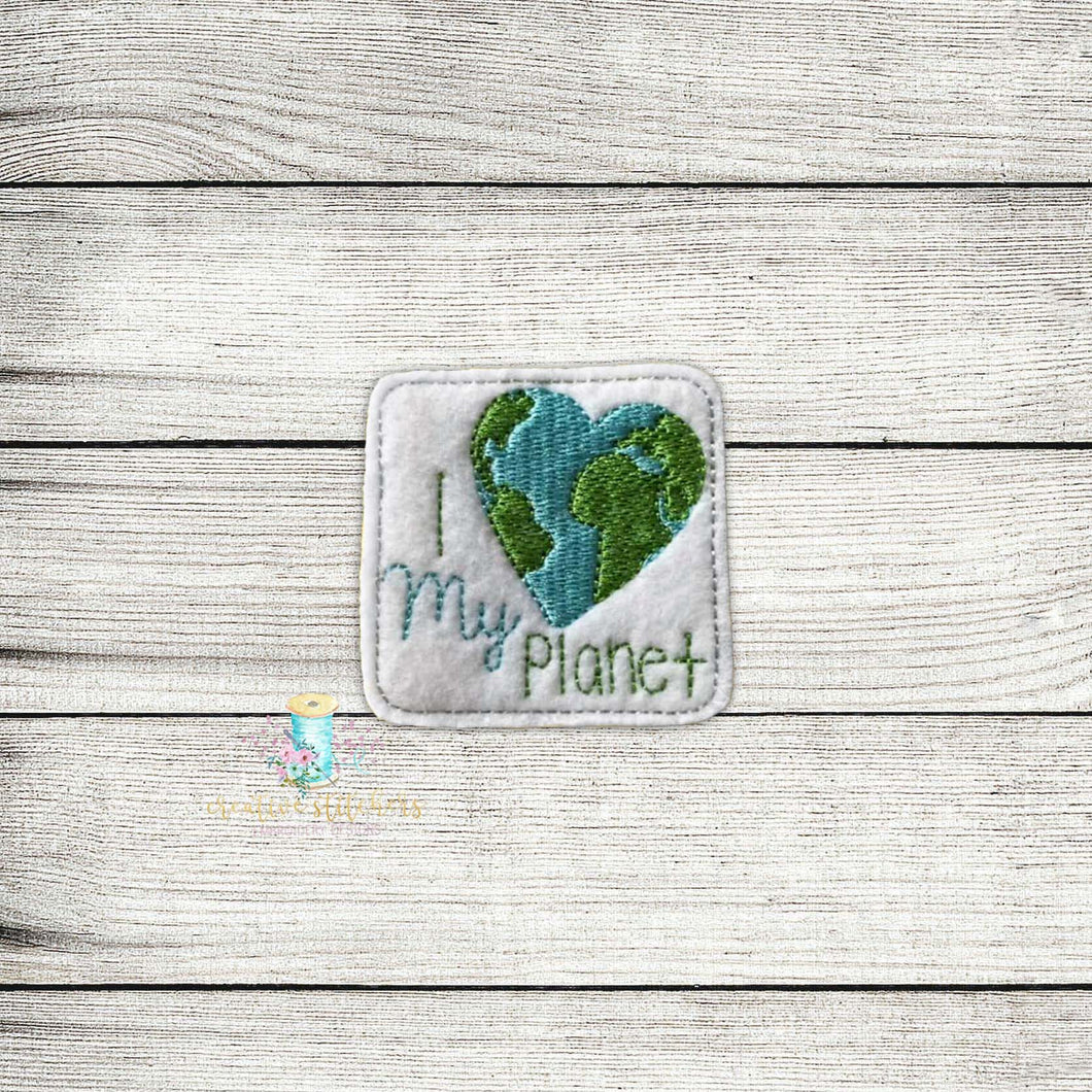 I love My Planet Digital Embroidery Design File