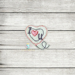 I Love You Balloon Feltie Digital Embroidery Design File