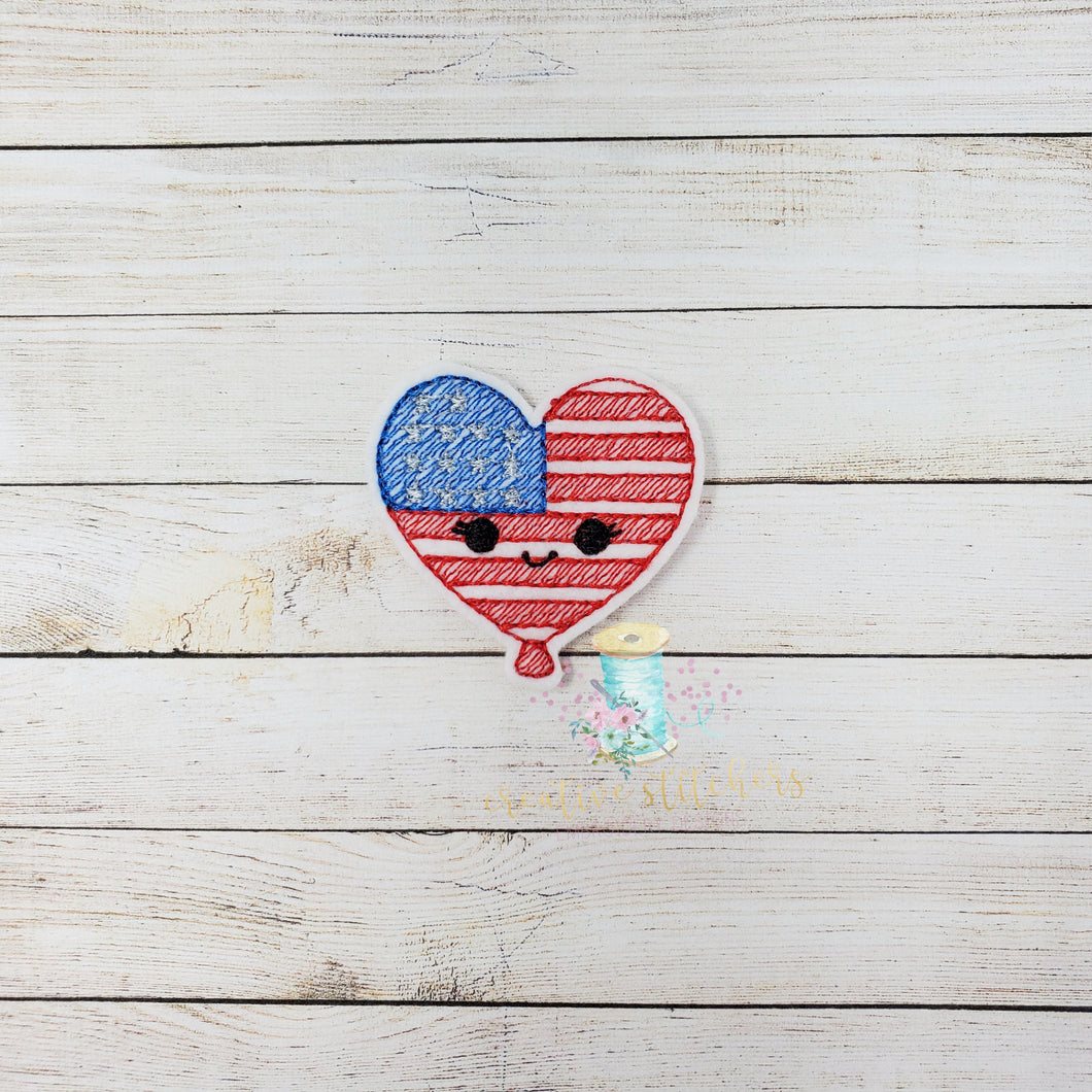 Patriotic Balloon Embroidery Design File PP