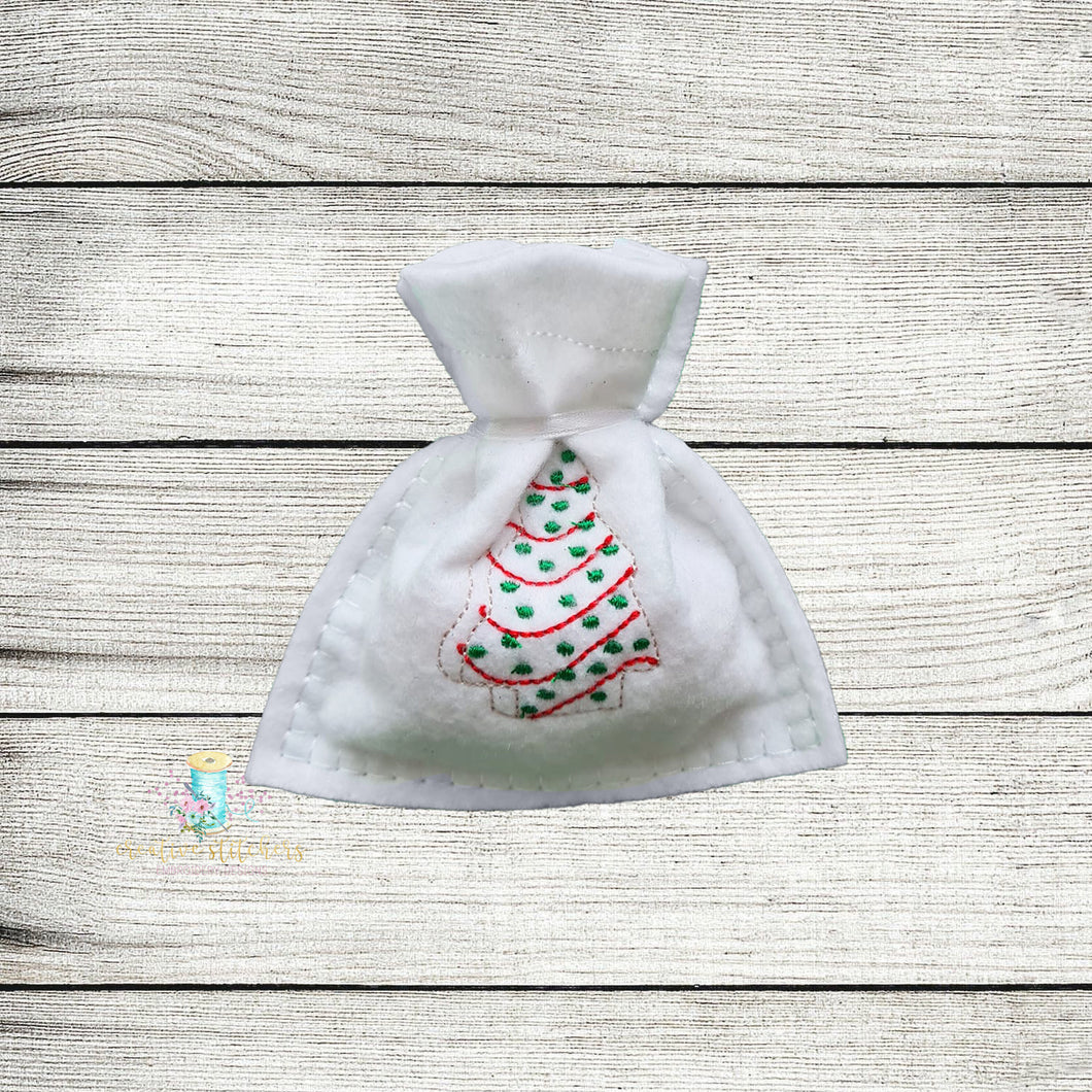 Tree Cake Goodie Bag Digital Embroidery Design File