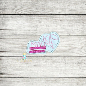 LD Cake Heart Feltie Digital Embroidery Design File