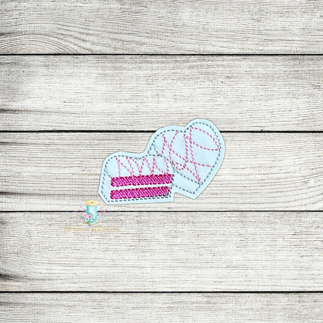 LD Cake Heart Feltie Digital Embroidery Design File