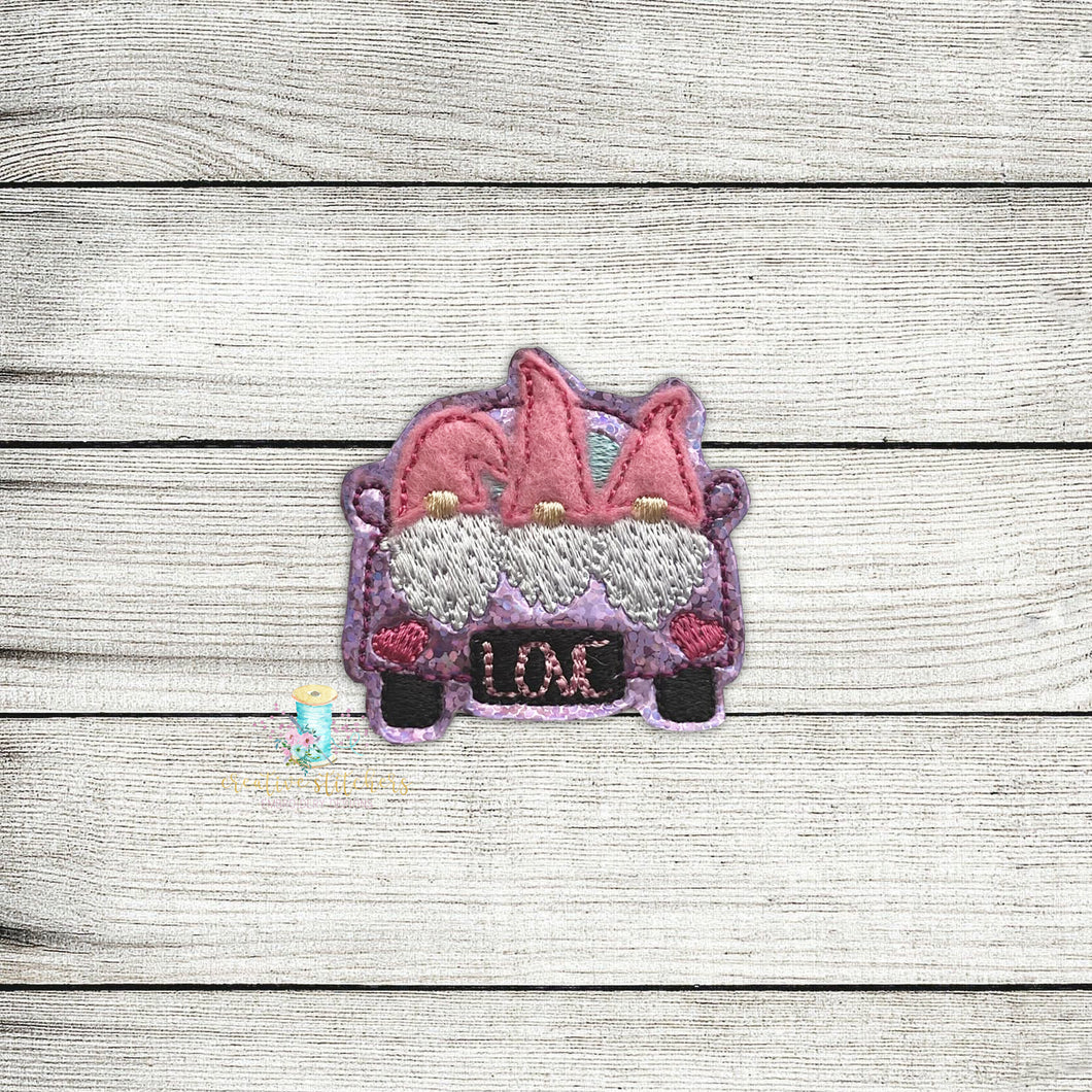 Love Gnome App Truck Feltie Digital Embroidery Design File