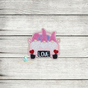 Love Gnome Fill Truck Feltie Digital Embroidery Design File