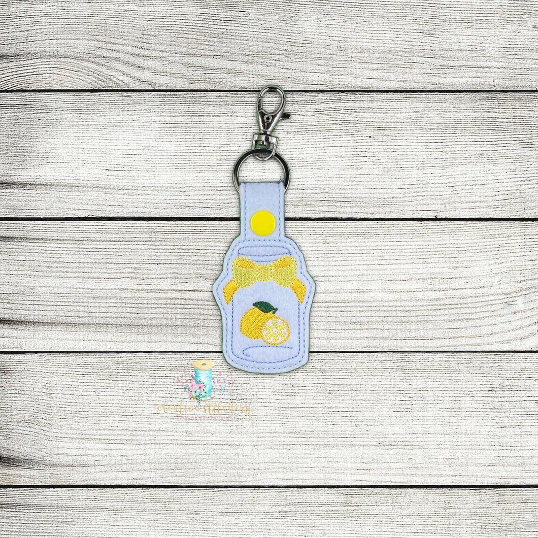 Lemon Jar Keyfob Digital Embroidery Design File