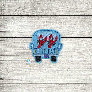 Lets Eat Truck Feltie Digital Embroidery Design File