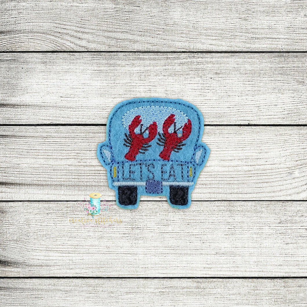 Lets Eat Truck Feltie Digital Embroidery Design File