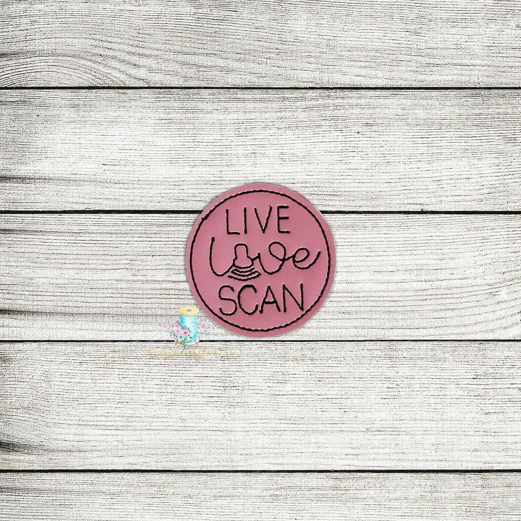 Live Love Scan Feltie Digital Embroidery Design File