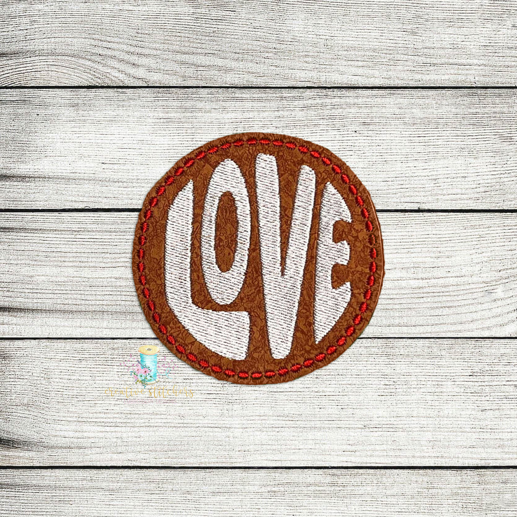 Love Christmas Coaster Digital Embroidery Design File