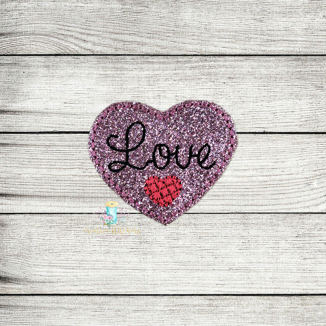 Love Heart Shaped Feltie Digital Embroidery Design File