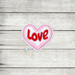 Love Heart Feltie Digital Embroidery Design File