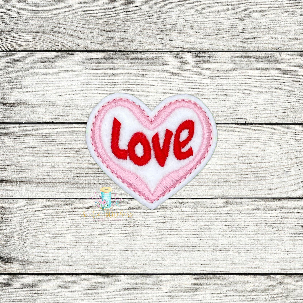 Love Heart Feltie Digital Embroidery Design File