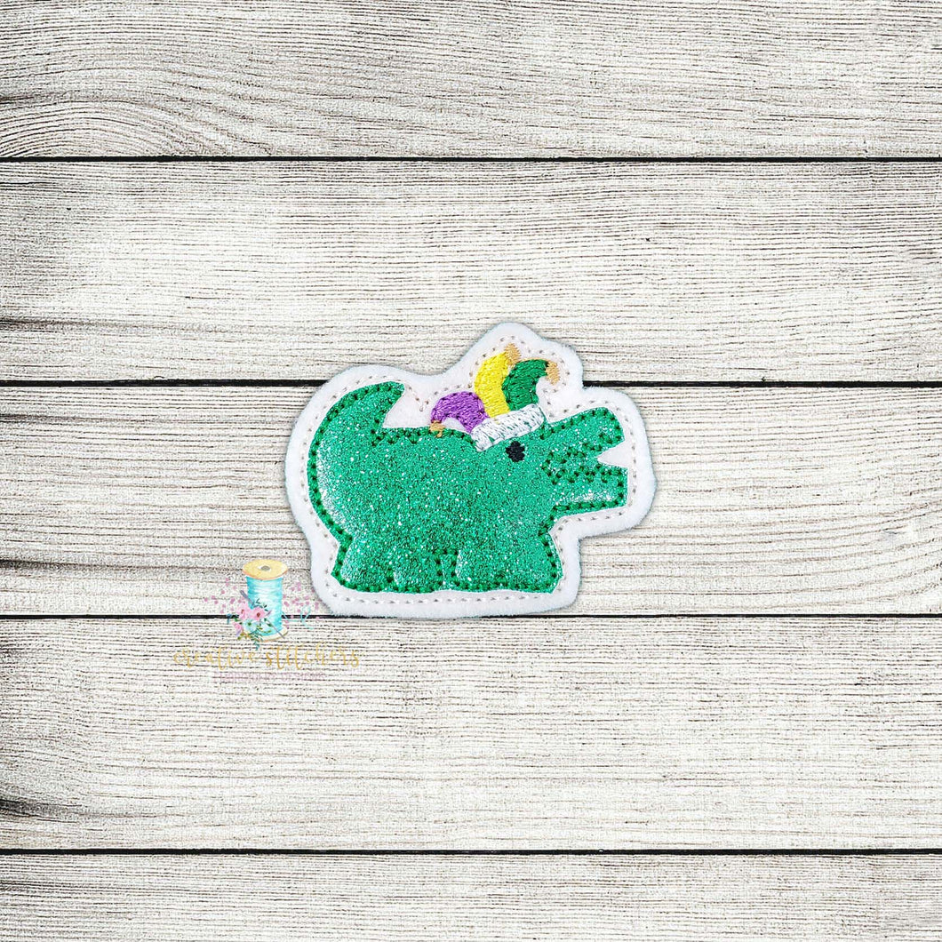 Mardi Gras Gator Digital Embroidery Design File