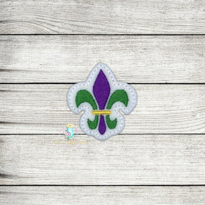 Mardi Gras Fluer De Lis Feltie Digital Embroidery Design File