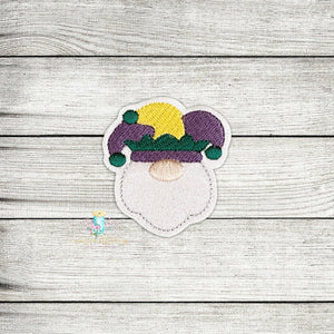 Mardi Gras Gnome Feltie Digital Embroidery Design File