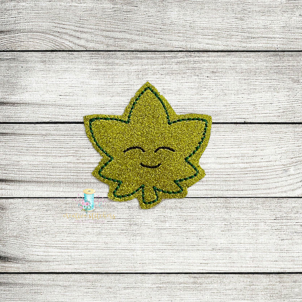 Mary Jane Leaf Feltie Digital Embroidery Design File