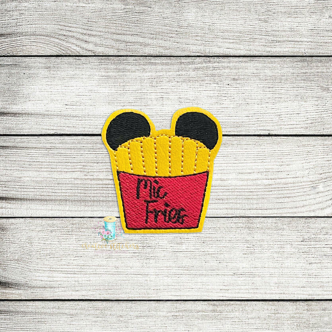 Mic Fries Feltie Digital Embroidery Design File