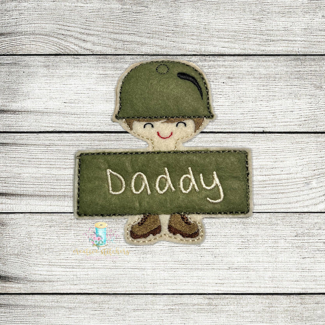 Military Boy Ornament Digital Embroidery Design File