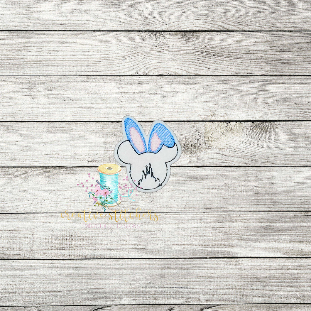 Mouse Bunny Castle Digital Embroidery Design File PP