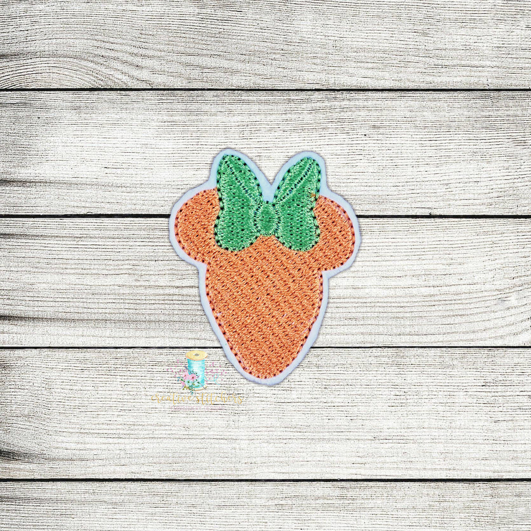 Mrs Mouse Carrot Feltie Digital Embroidery Design File