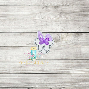 Ms Mouse Bunny Castle Digital Embroidery Design File PP