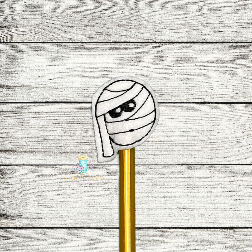 Mummy Pencil Topper Digital Embroidery Design File