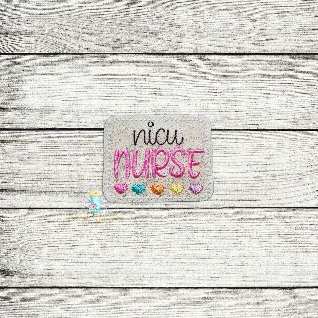 NICU Nurse Feltie Digital Embroidery Design File