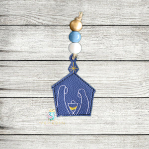 Nativity Outline Ornament Digital Embroidery Design File