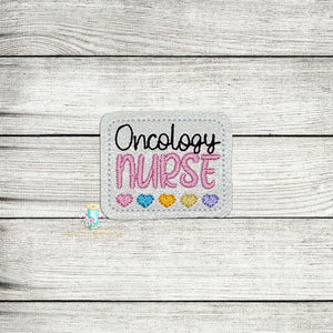 Oncology Nurse Feltie Digital Embroidery Design File