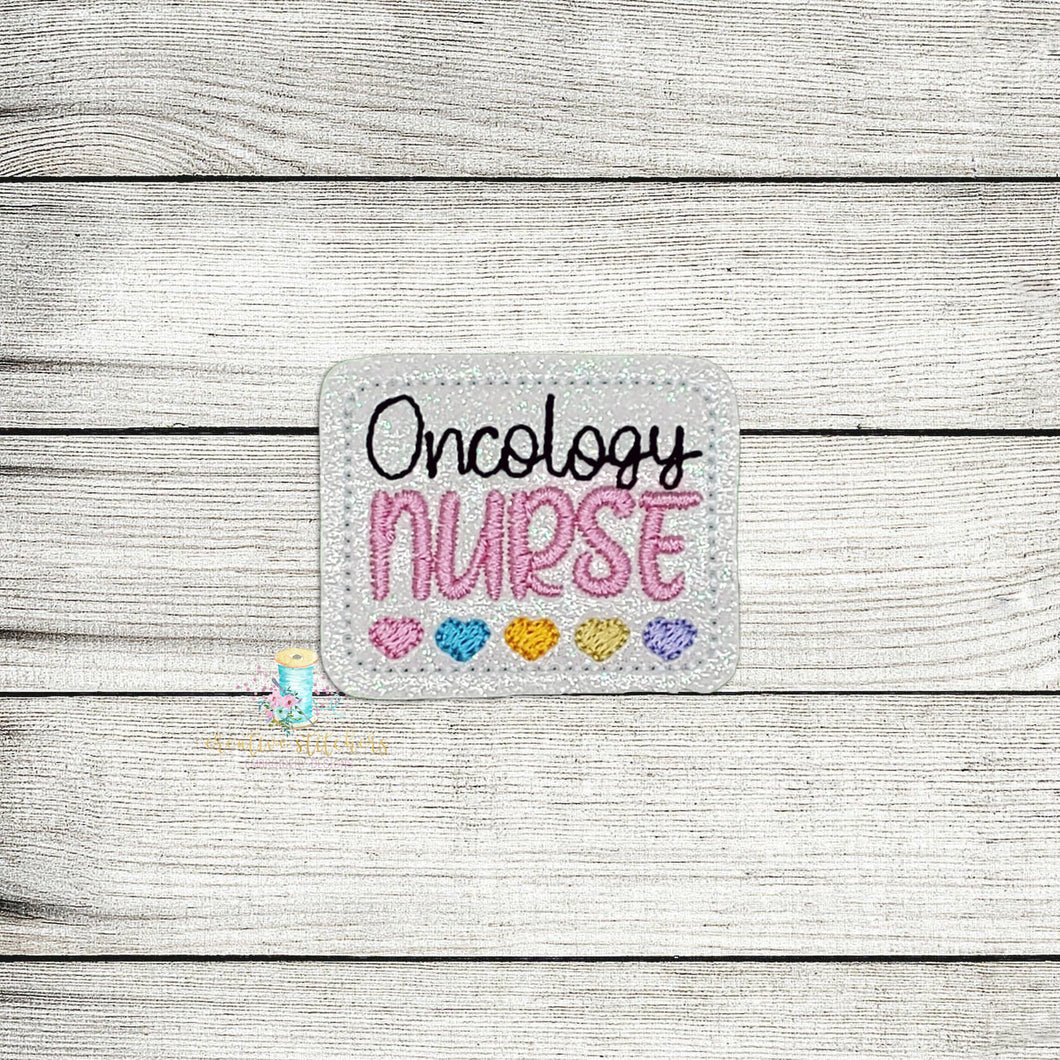 Oncology Nurse Feltie Digital Embroidery Design File