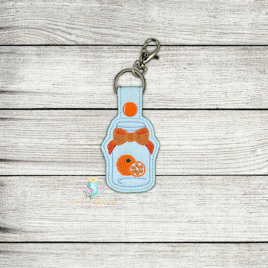 Orange Jar Keyfob Digital Embroidery Design File