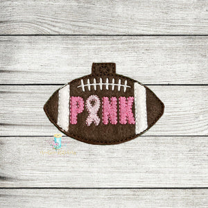 Pink Football Ornament Digital Embroidery Design File