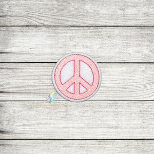 Peace Sign Feltie Digital Embroidery Design File