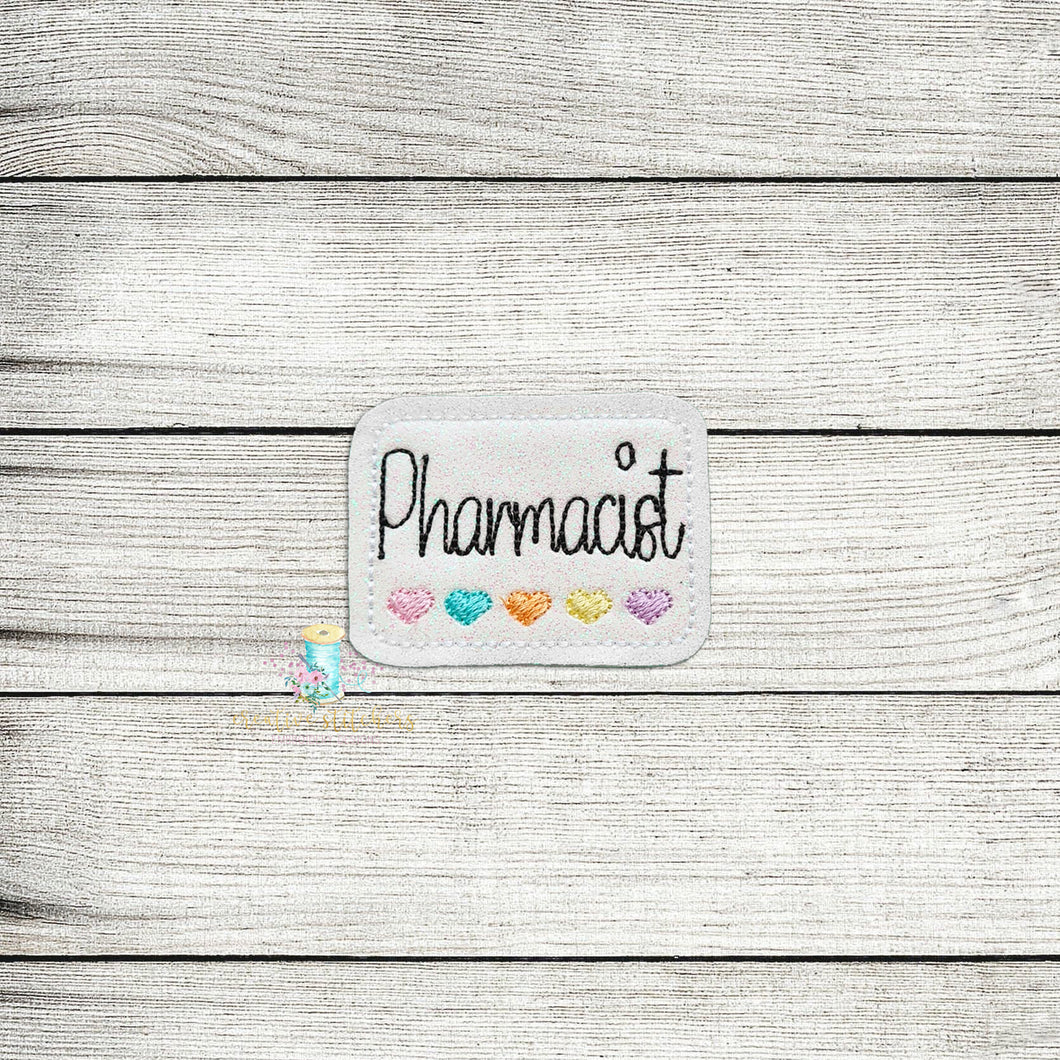 Pharmacist Feltie Digital Embroidery Design File