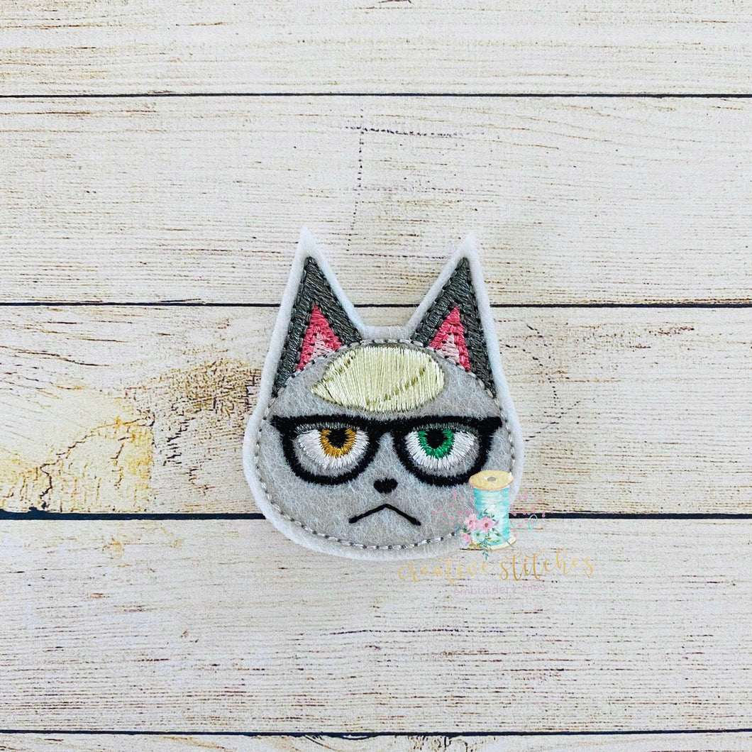 AC Hipster Cat Digital Embroidery Design File